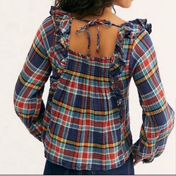 NWT Free People We The Free Siena Plaid Pullover - Picture 3 of 8